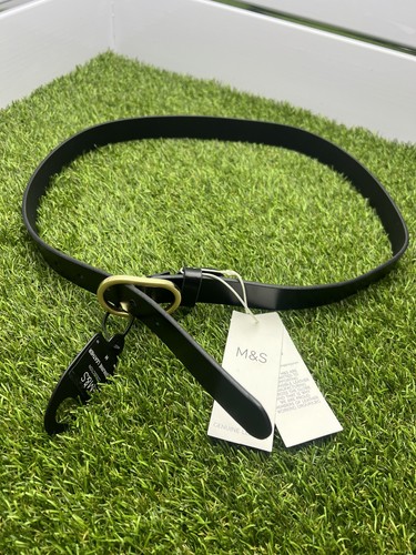 Men black leather belt - men's,