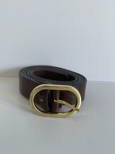 Brown leather belt m - leather,