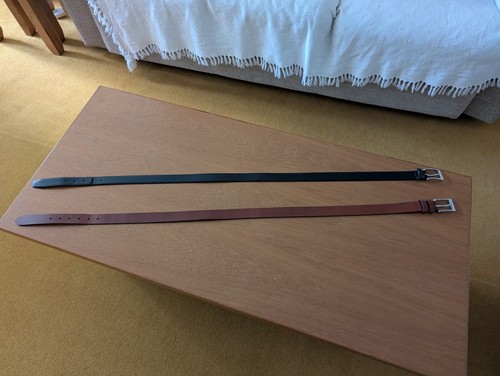 Two leather belts 40in - belts, 38-40in