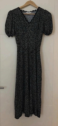 Black floral short - m&s,