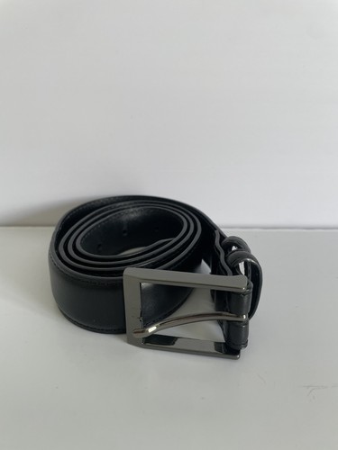 Black leather belt size - black,