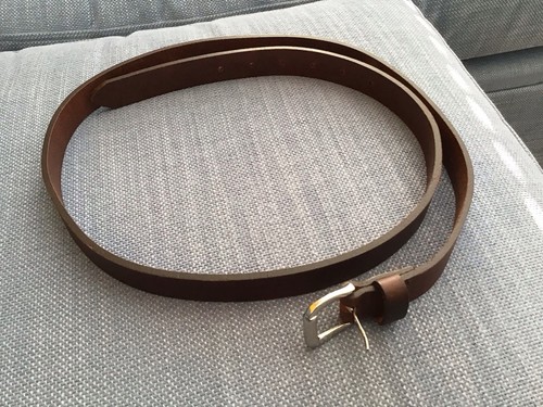 Large brown leather - leather, belt